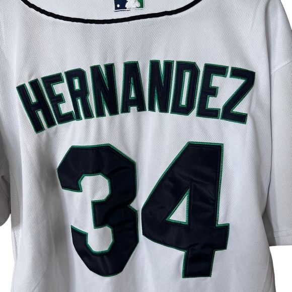 Majestic Mariners Hernandez Jersey Size 50 - Picture 4 of 5